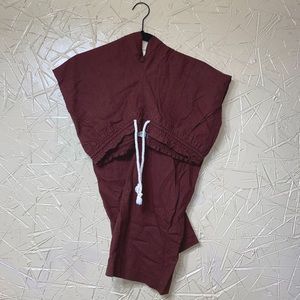 Roxy Oceanside Linen Blend Beach Pants, DEEP MAHOGANY